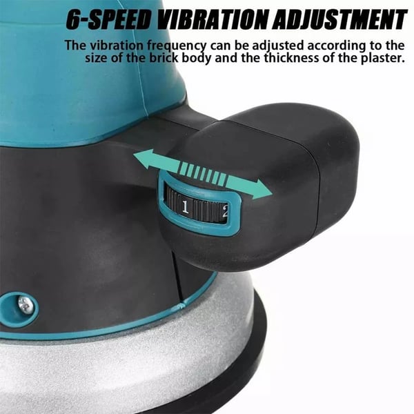 Flisepudser, 6-trins vibration, 380W effekt, 200 kg absorptionskapacitet, justerbare indstillinger, betjening med én hånd