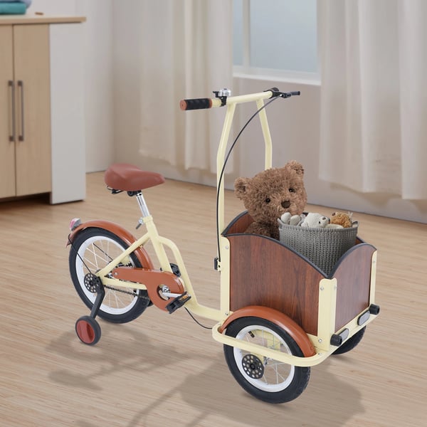 Trehjulet cykel, Ramemateriale: Højkulstofstål, Hjulstørrelse: 12 tommer, Sædejusteringsområde: 21,65 til 27,56 tommer, Armlænsjusteringsområde: 25
