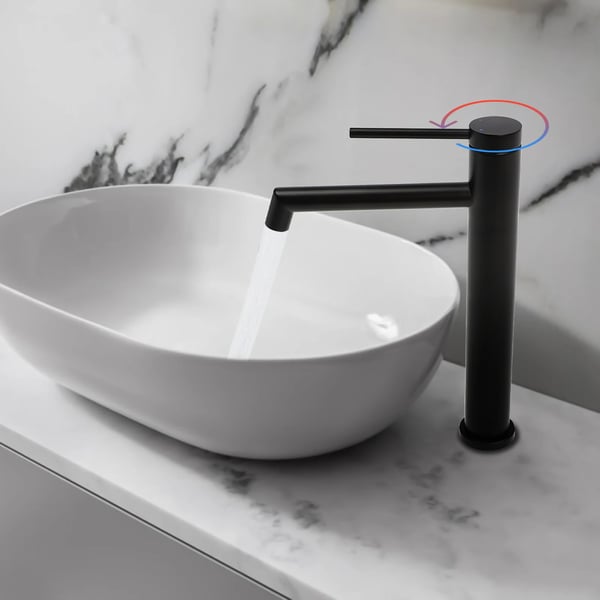 Tvättställsblandare, Lätt installation, Hållbar design,svart