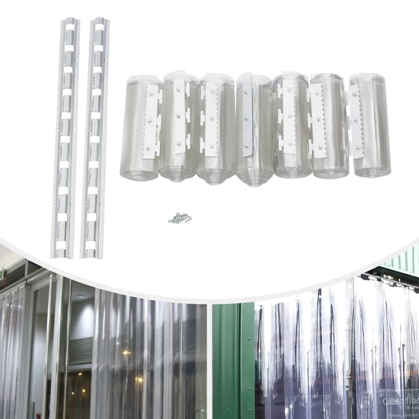 Strip Gardin, PVC Materiale, Dimensioner 200x18 cm, Tykkelse 2 mm, Temperaturmodstand -5°C til 50°C, Antal Paneler 7