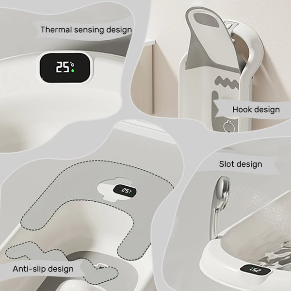 Babbad, Konvertibel Design, Temperaturövervakning,GRÅ