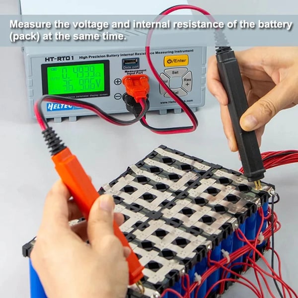 Højpræcisions batteritesteren, måler intern modstand, kompatibel med 18650/LiFePo4,HT-RT01