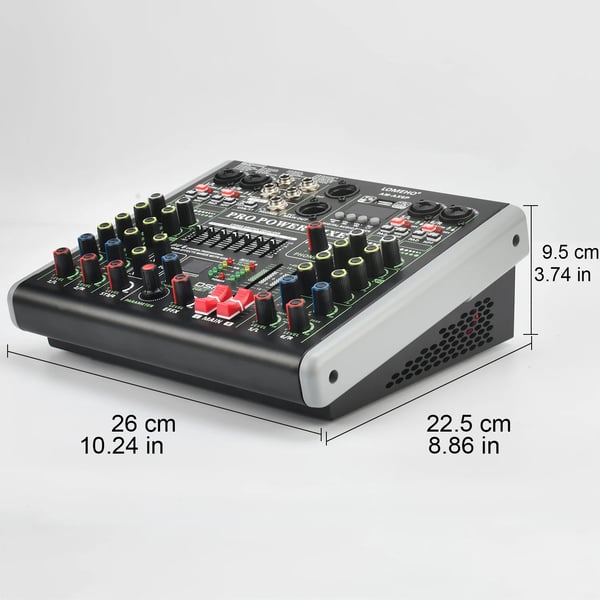 LOMEHO Power Mixer, 100W Udgang, Bluetooth Forbindelse,EU STIK