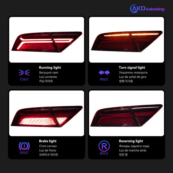 Baglygte, LED-samling, Forbedret synlighed,et par