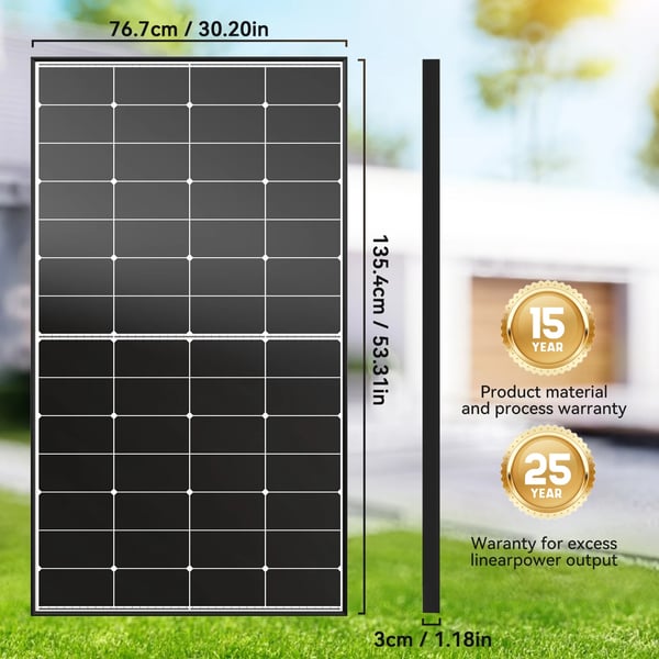 Solpanel, Høj Effektivitet, Lang Levetid,300W