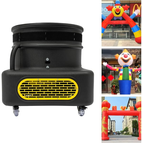 Oppustelig danser blæser, 750W effekt, brugervenligt design,lys gul