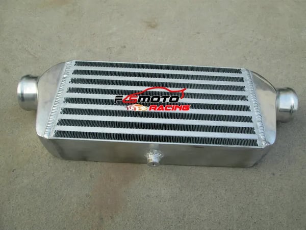 Intercooler, aluminiumkonstruktion, kerne størrelse 280x140x65 mm, indløb størrelse 56 mm, udløb størrelse 2,2 tommer