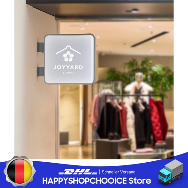 LED Lysboks, 50 cm Kvadrat, Dobbelt-Sidet Display, 220V Strøm, Udendørs Vandtæt, Energi Effektiv