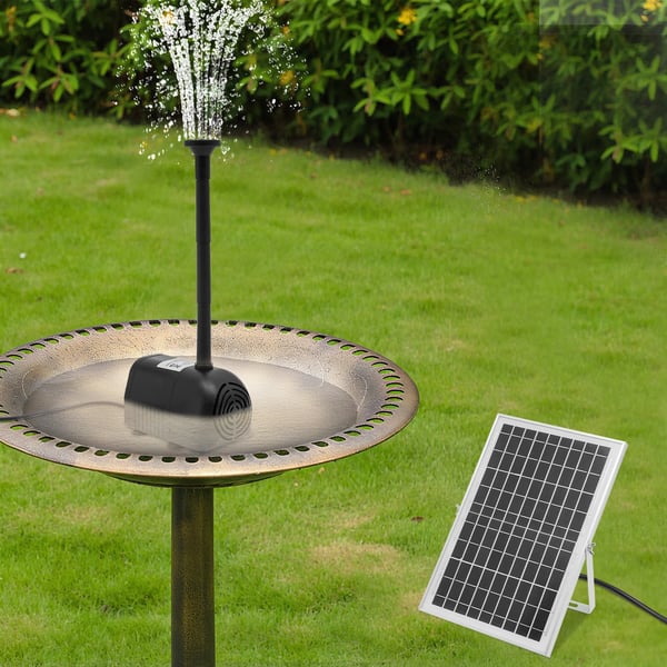 Solcelledrevet Vandpumpe Springvand, Høj Effektivitet, Miljøvenligt Design,sort