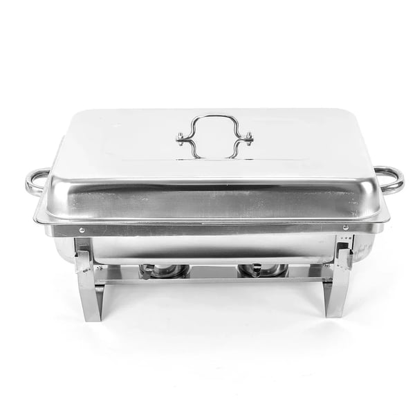Chafing Dish, Fällbart Stativ, Eldsäkerhetslock,Silver, 2
