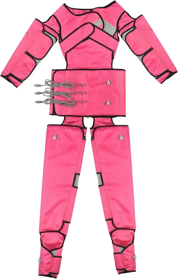 Lymfedrænage Massager, Justerbare Indstillinger, Multi-Dels Brug,pink