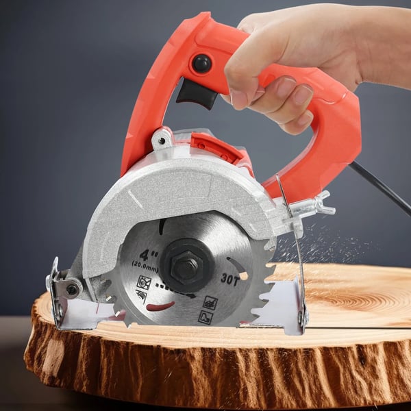 Bärbar Skärmaskin, 110 mm Bladdiameter, 34 mm Maximal Skärdjup, 1580 W Nominell Effekt,EU, Röd