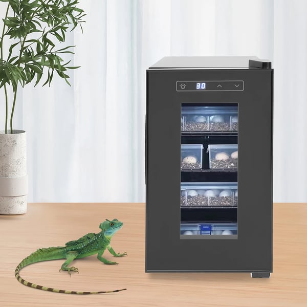 Reptilinkubator, Justerbar Temperaturkontrol, Berøringsskærmsbetjening,sort