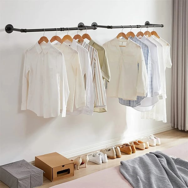 Tøjstativ, Industrielt Design, Pladsbesparende Opbevaringsløsning,L, Sort
