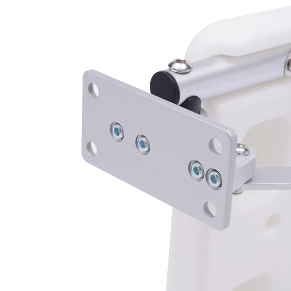 Foldbar brusebænk, 100 kg kapacitet, pladsbesparende design,HVID