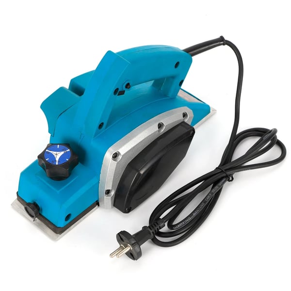Elektrisk Høvl, 800W Effekt, 16000RPM Hastighed, 1-2mm Høvledybde, 28*7.6*16cm Dimensioner, Justerbar Dybde 1mm