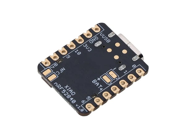 Udviklingskort, 21 x 17,8 mm, Bluetooth 5.0, 64 MHz processor, 5 μA dyb søvn, kompatibel med XIAO
