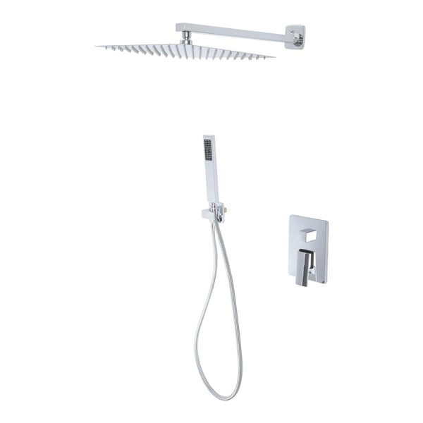 Duschsystem, Modern Design, Hållbar Messingskonstruktion,Ljus Silver
