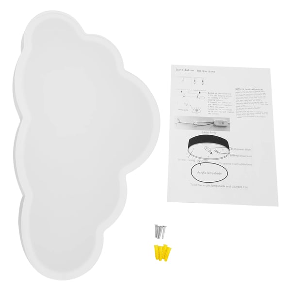 Skyformet Loftlampe, 36W Effekt, Varmt Lys ved 3000K,HVID