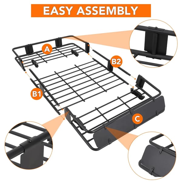 Takräckesbur, Justerbar Bredd, Tungt Kapacitet,svart