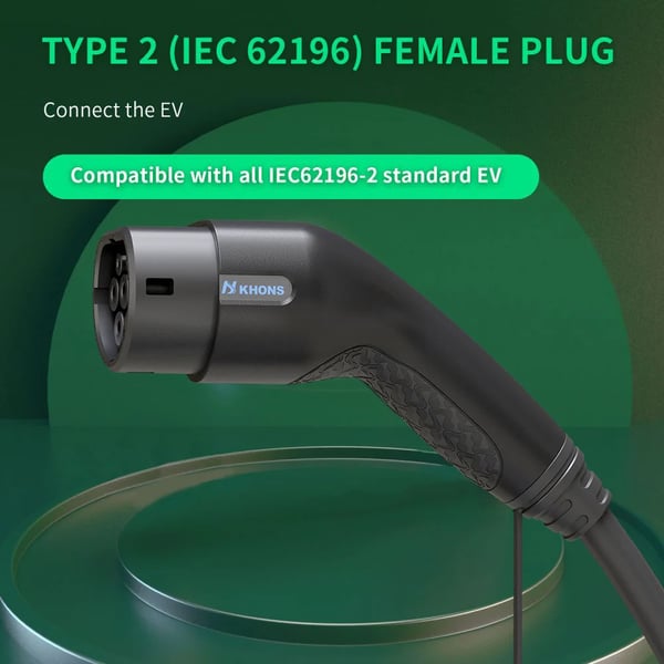 EV-ladekabel, Type 2-kompatibilitet, vandtæt design,22KW 32A 3Fase
