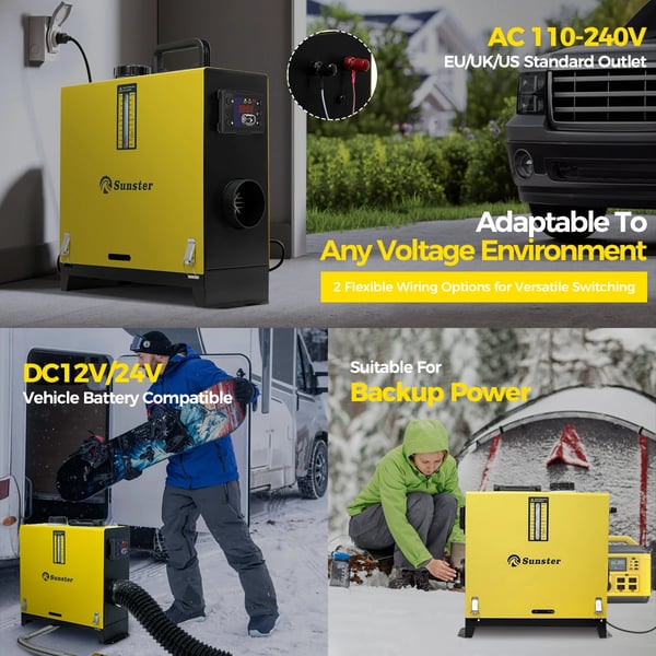 Dieselilma Lämmittimen, Nopea Lämmitys, Kaksoiskontrollivaihtoehdot,8KW