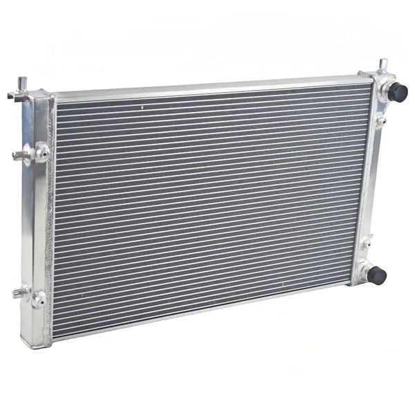 Aluminiumkøler med blæser, kerne størrelse 25-1/2" × 16-1/2", holdbar konstruktion, nem slangeinstallation.