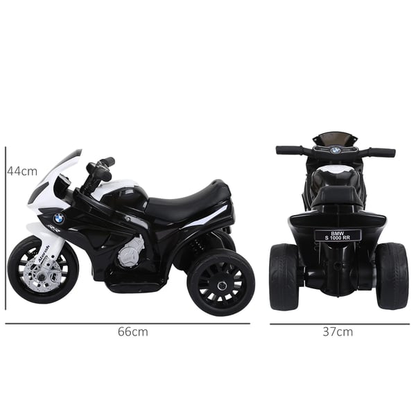 Elektrisk motorcykel, tre hjul, 45 minutters batterilevetid,sort