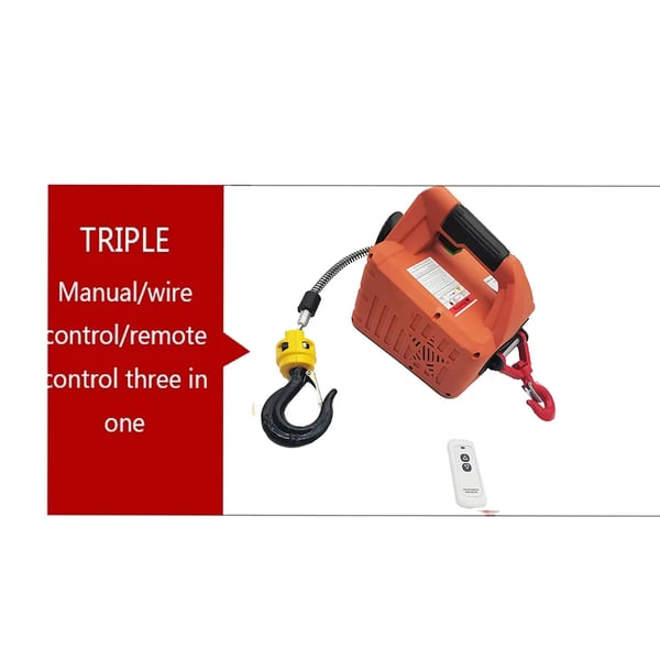 Elektrisk Talje, Kraftig Motor, Flere Kontrolmuligheder,500 Kg, tre-i-en