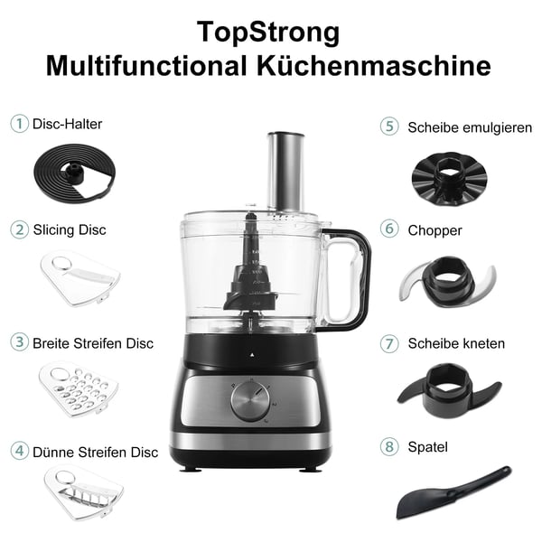 Topstrong Kødsliber, 800W Effekt, 2L Kapacitet,EU