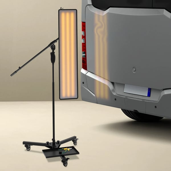 LED Bil Dækskade Reparation Lys Værktøj, Størrelse 19.5x92cm, Effekt 10W, Justerbar Højde 110-163.5cm, Lysstyrke Justerbar, LED Lyskilde