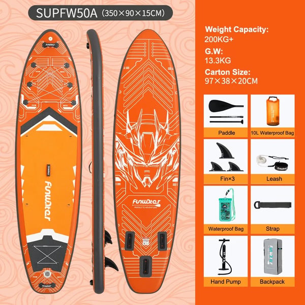 Stand Up Paddle Board, EVA Antiskid Pad, Tre Glidende Finner,SUPFW50A