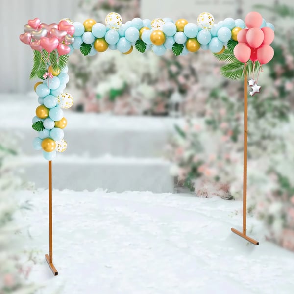 Bröllopsbåge Ställning, Lätt Montering, Elegant Design,M, Guld