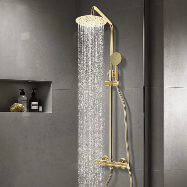 Duschset, Multifunktion, Lyxig Messingsdesign,Guld