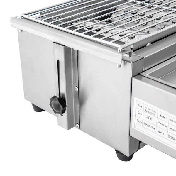 Gasolgrill, 4 Brännare, Rostfritt Stål, Ljusgrå
