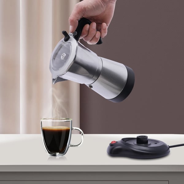 Espresso-kone, 480W Sähkökäyttöinen, Kannettava Kahvinkeittimen,Hopea