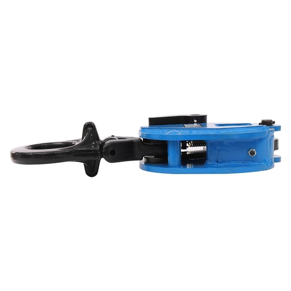 Vertikal Pladeklampe, Belastningskapacitet 2T/4409,25 lbs, Grebsområde 0-25 mm, Legeret stål konstruktion,Blå