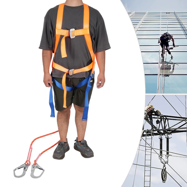 Sikkerhedsseler, Maksimal sikker faldlængde 1,8m, Sikker arbejdsbelastning 800kg, Brudbelastning 1500kg, Sejlængde 1,2m, Brudbelastning (Sikkerhedssnor) 1600kg