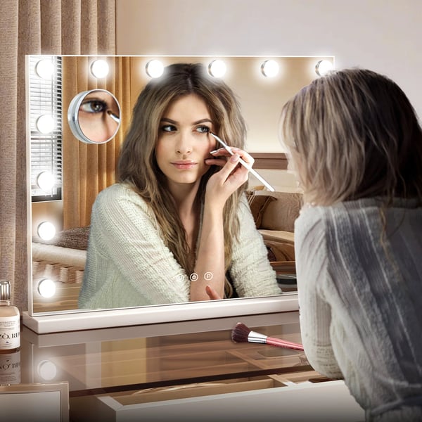 Makeup Spejl, LED Lys, Smart Touch Kontrol,HVID