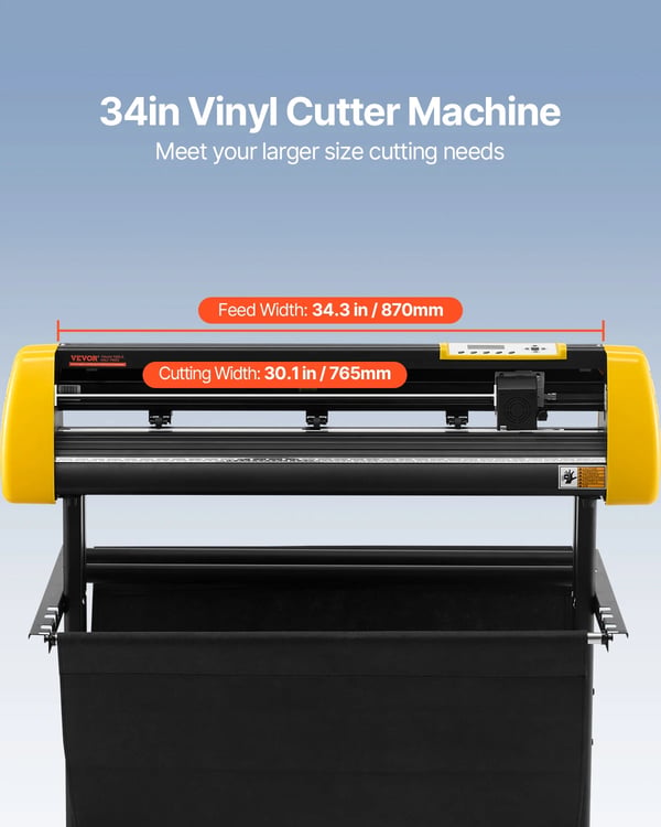 Vinylskærer, Automatisk Konturskæring, Brugervenligt Interface,34in 870mm