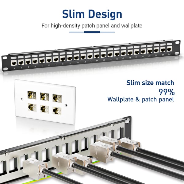 RJ45 Keystone Jack, værktøjsfri afslutning, højhastighedsydelse,Kat7
