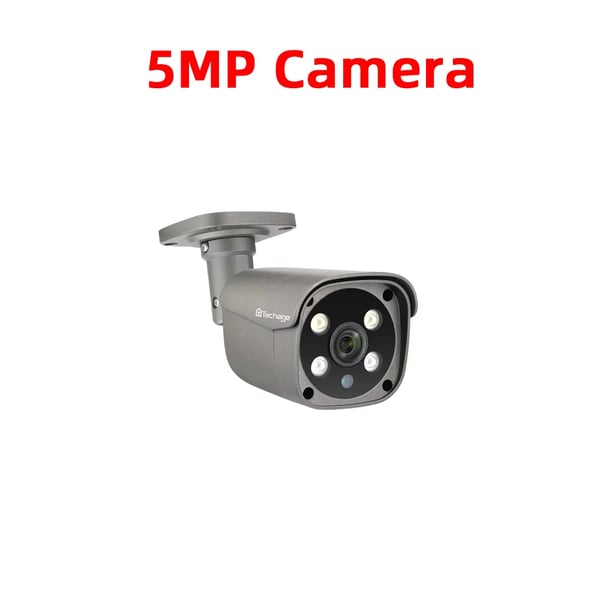 Hjemmesikkerhedskamera, 5MP opløsning, 3,6 mm linse, 48V PoE strøm, IR nattevision, tovejslyd