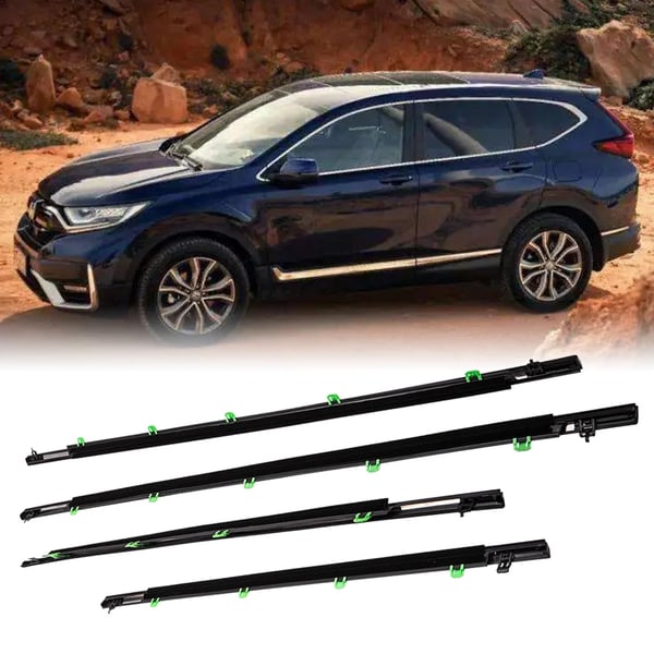 Ikkunakehyslistat, Kumi + Alumiini, 111,2 cm (etu) & 93 cm (takana), Kompaktin SUV:n 2007-2011, Vahva vedenpitävyys, ISO 9001 -sertifioitu