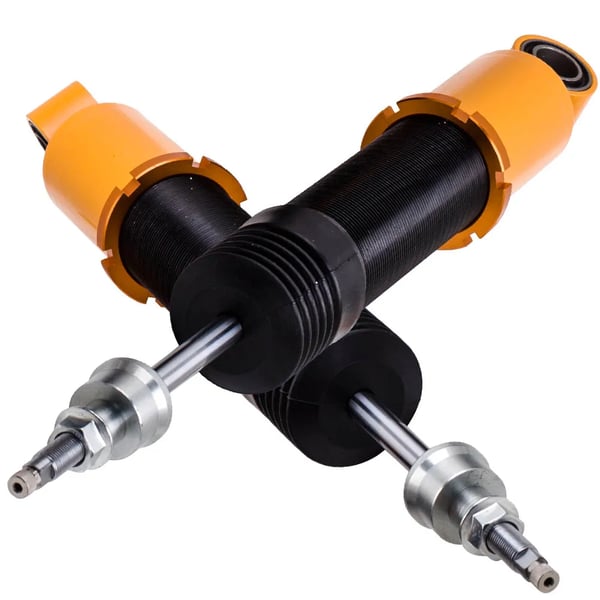 CoilOver affjedringssæt, 4 stykker, justerbar dæmper, 24 måder justering, fjederhastighed foran 7 kg/mm, fjederhastighed bag 4 kg/mm