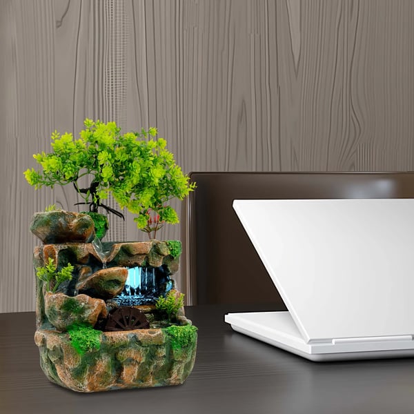 Indendørs Vandfald, Ambient LED Belysning, Dekorativ Landskabsdesign,S