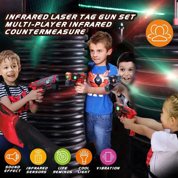 Laser Tag Sæt, Sjov Gruppeaktivitet, Sikker Leg,4 Pak en sæt