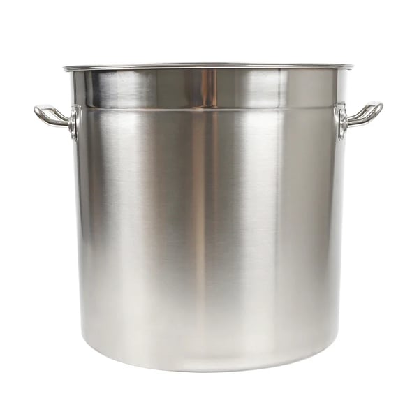 Suppe- og fondkedel, rustfrit stål, sammenklappeligt låg og håndtag,Sølv, 5L