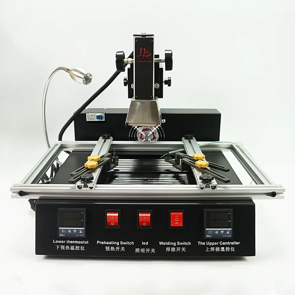 Infrarød BGA Rework Station, 1900W Effekt, Dobbelt Varmezoner, Topplade Størrelse 60mm x 60mm, Bundplade Størrelse 240mm x 80mm