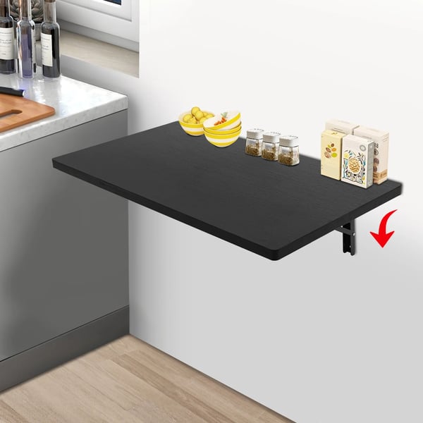 Værktøjsbord, Væghængt, Pladsbesparende Design,sort