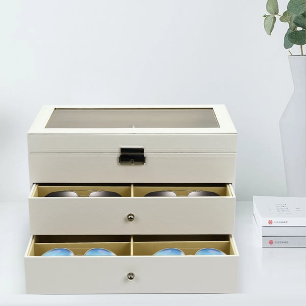 Solsikker Organizer, 18 Pladser, Holdbar Opbevaringskasse,HVID